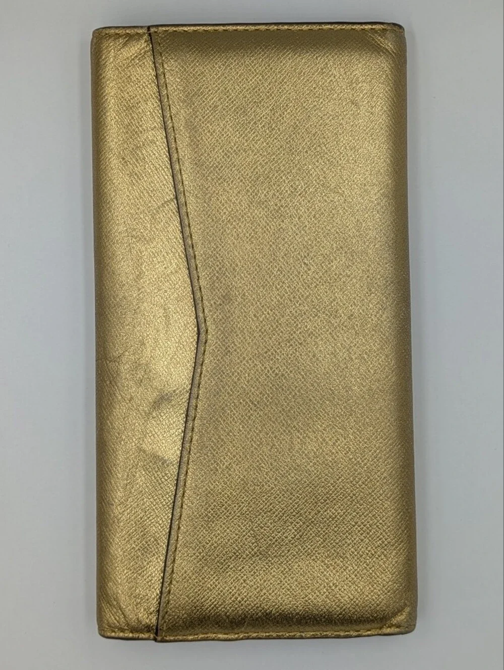 Michael‎ Kors Wallet Golden Metallic Slim Envelope Snap Long Organizer Trifold
